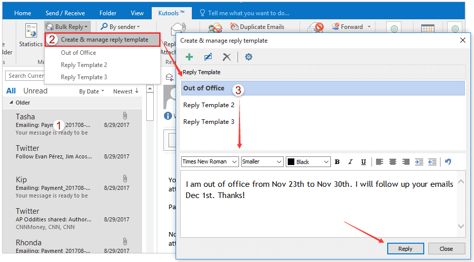 How to edit an existing email template in Outlook?