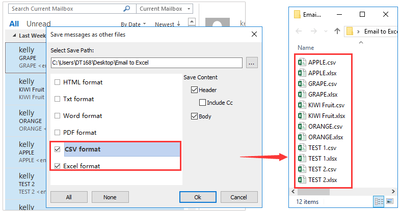 copy email addresses from excel into outlook for mac