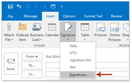 how to add business card to email signature on outlook app