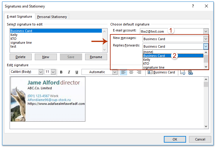 Hoe Voeg Ik Een Visitekaartje Toe Aan E-Mails In Outlook?