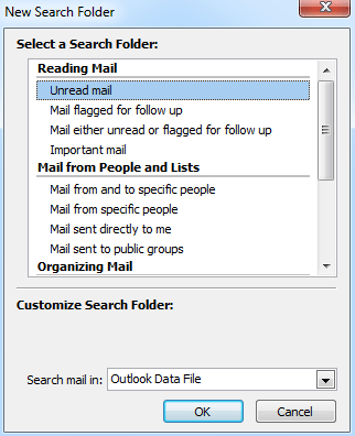 outlook for mac, search folder