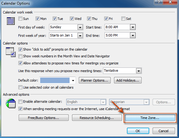 How To Add And Change A Second Time Zone In Outlook 