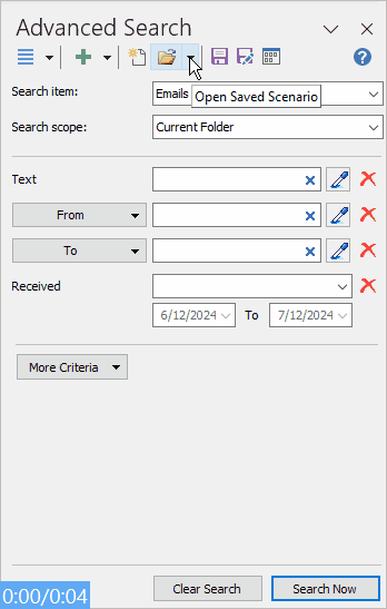 How to use the Advanced Search in Outlook?