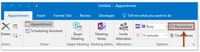 How To Create A Quarterly Recurring Appointment In Outlook 