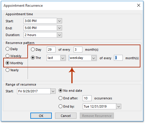 set up recurring tasks in outlook