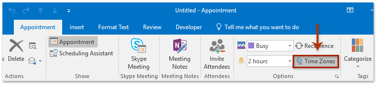 How To Change Time Zones In Outlook Calendar 