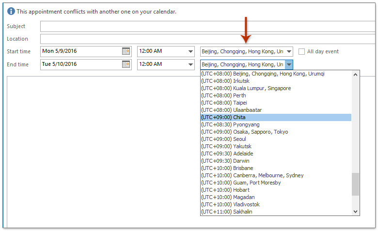 How To Change Time Zones In Outlook Calendar 