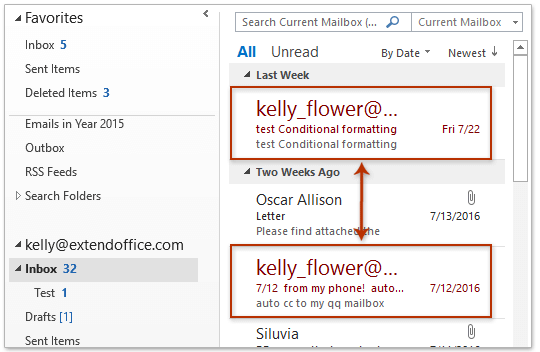 outlook 2016 for mac conditional formatting