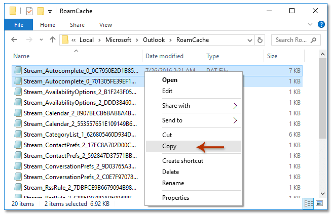 windows 10 microsoft outlook autocomplete