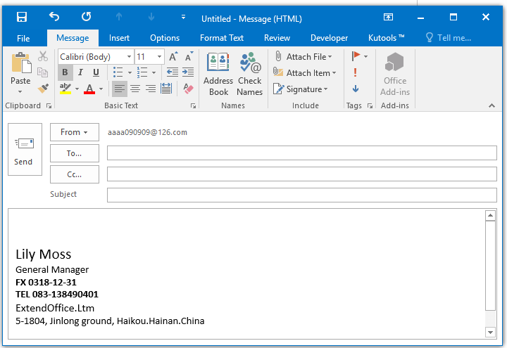 how do i add links to my email signature on outlook