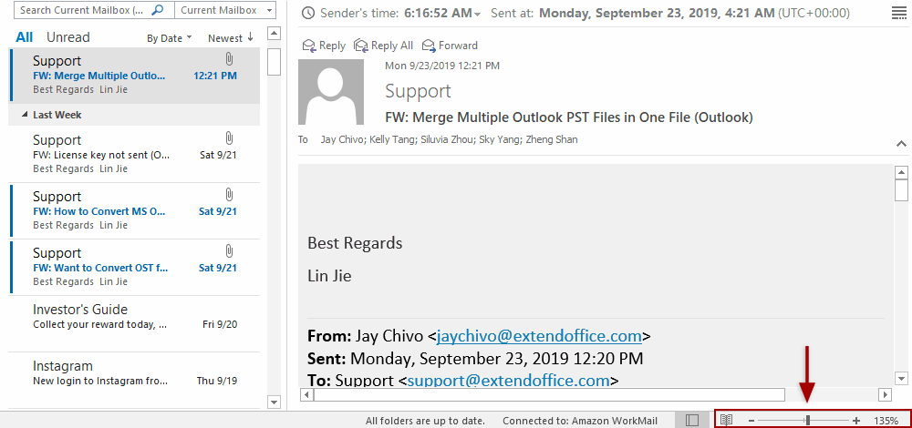 office 365 font size