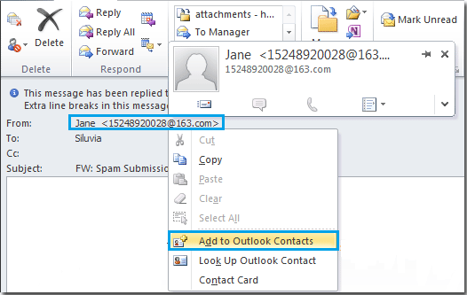 add new contacts to outlook mail webpage