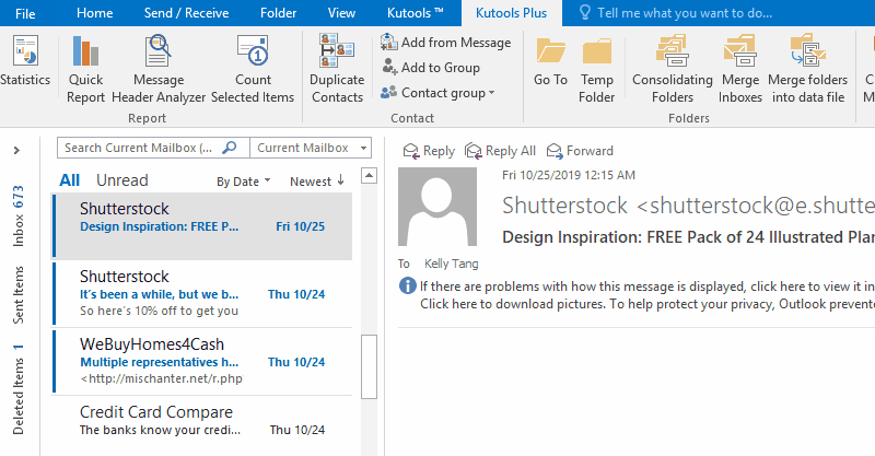 how to show sent emails in outlook