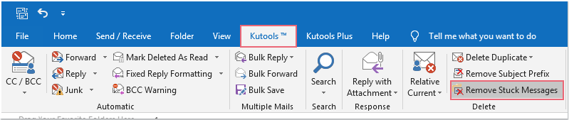 how do you stop an email stuck in outlook outbox