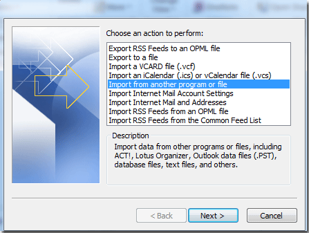 how to import contacts into outlook 2003