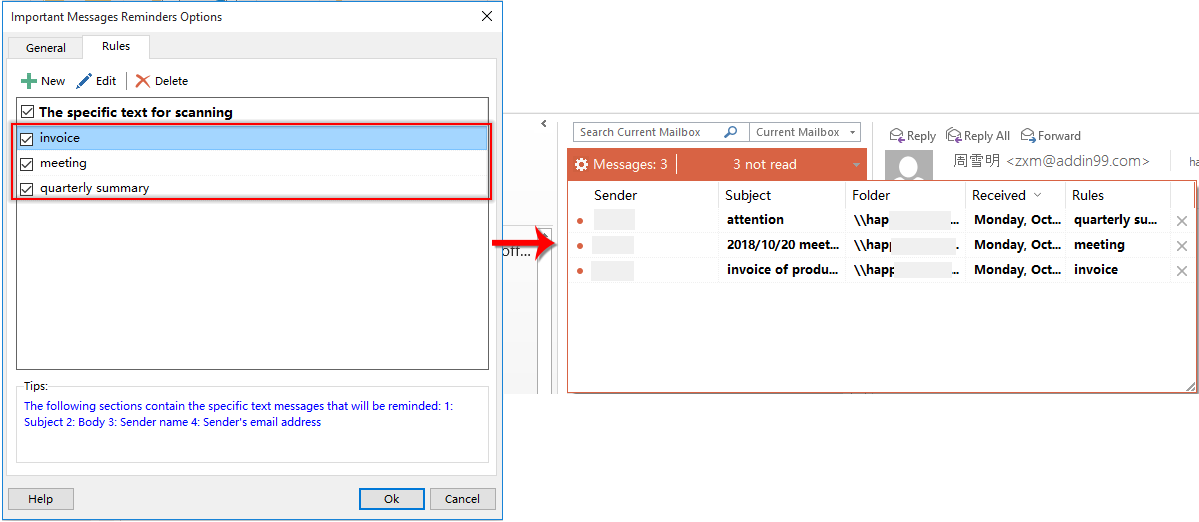 How to get an important email alert in Outlook?