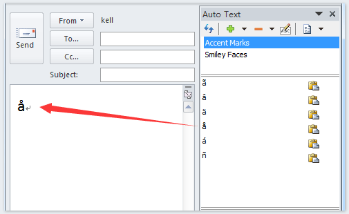 how to make accent marks in word on an outlook