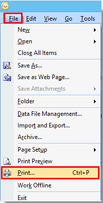 the screenshot of step about printing outlook calendar name in header 2