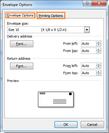 adress och skriv ut ett paket i outlook 2010