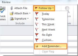 Message Reminders/Email Nudges in the Outlook Web App - KB