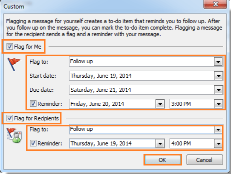How to send an email message with reminder in Outlook?