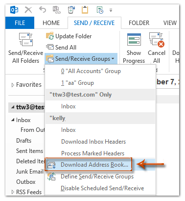 how to connect outlook 2016 to exchange 2013 contacts