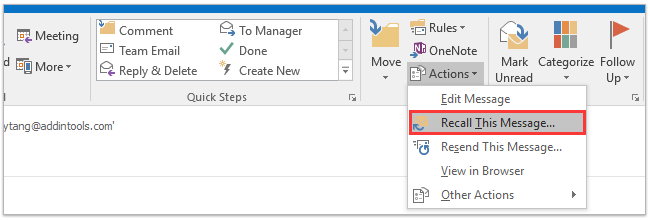 how to edit already sent mail in outlook