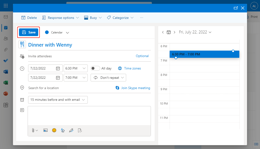 How To Set An Email Reminder For An Outlook Event 