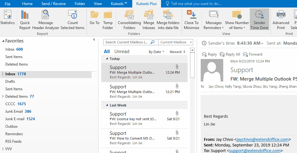 How To Export All Emails From An Outlook Mail Folder To Excelcsv 1440