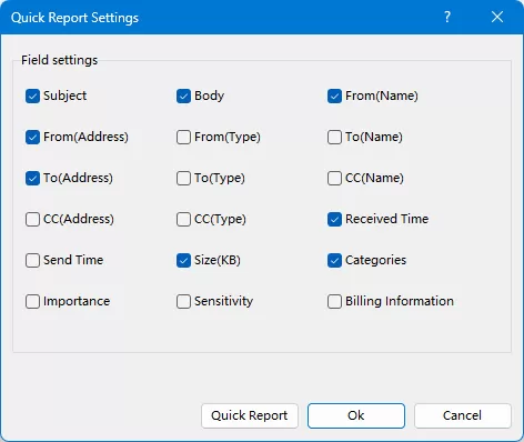 Customize the Fields to Export