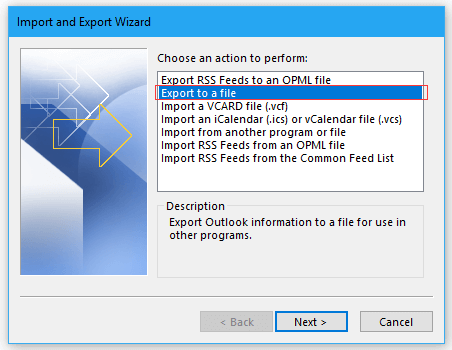 doc export folder to pst 2