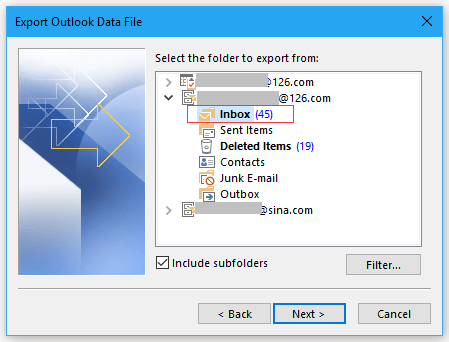 doc export ordner nach pst 4