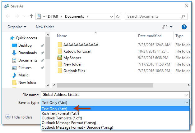 How To Export Gal Global Address List To Csv File In Outlook