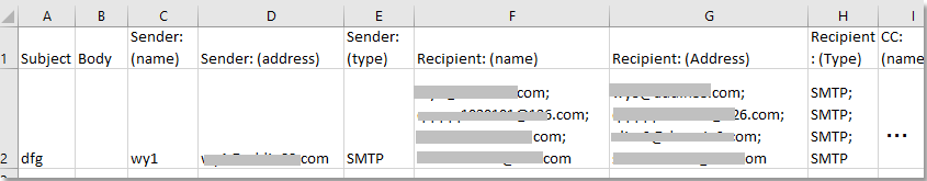 doc, üstbilgiyi yalnızca excel csv 4'e aktar