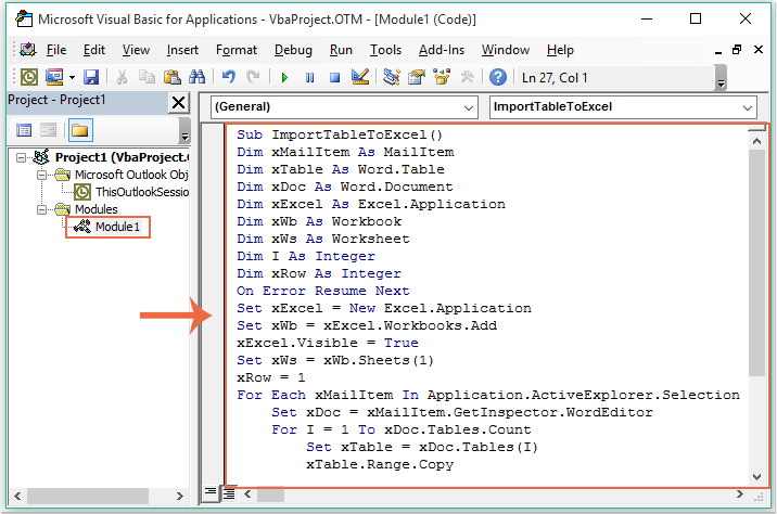 doc таблиці експорту в Excel 1