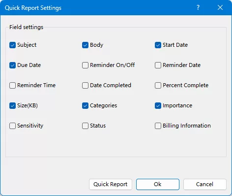 Customize the Fields to Export 