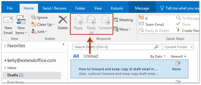 How to save and reuse email content in Outlook 2016