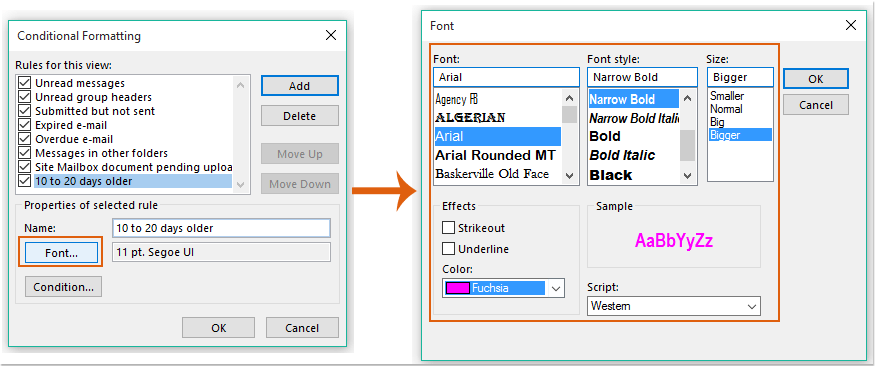 doc evidenzia le email per età 5