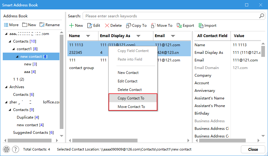 kutools-smart-address-book-copy--move