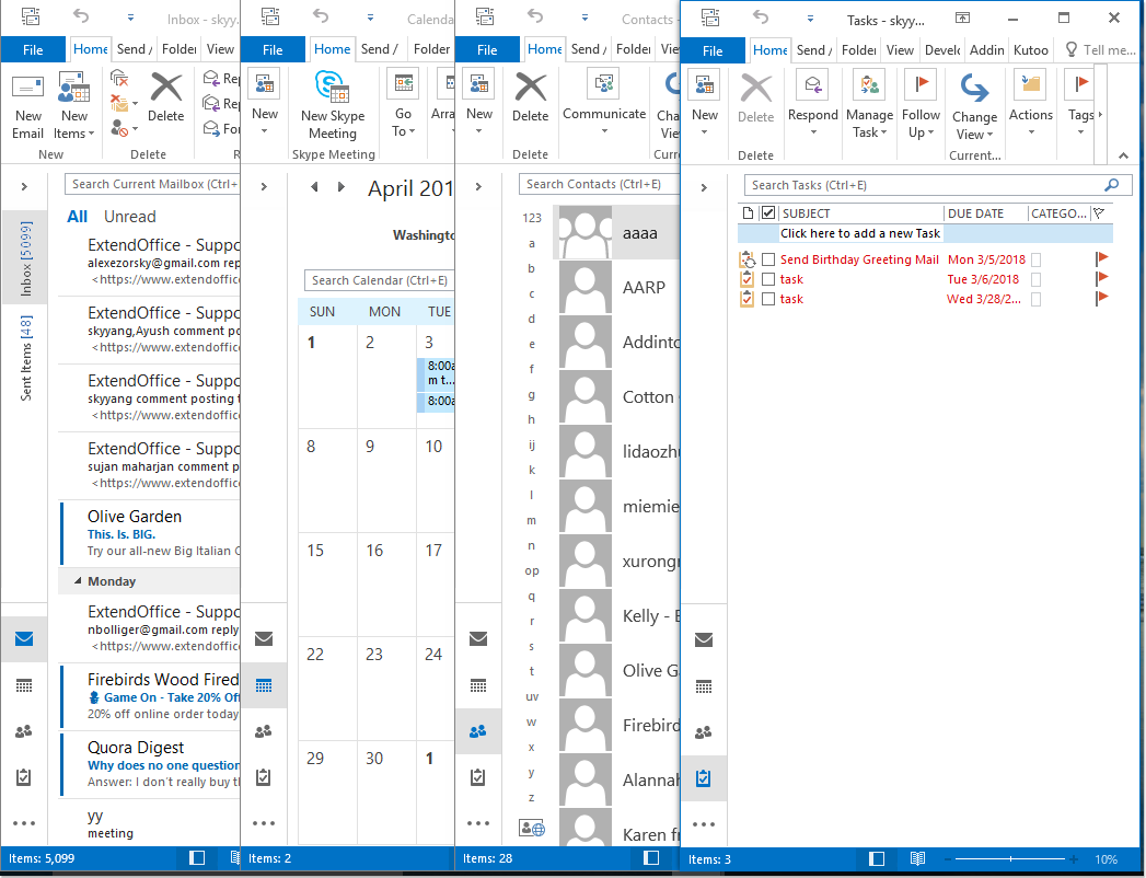 How To Open Multiple Outlook Windows Automatically When Outlook Starts 