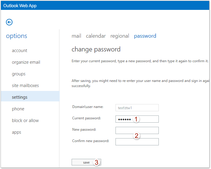 How To Change The Login Password Of Outlook Web App Owa