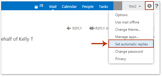 how to set out of office in outlook