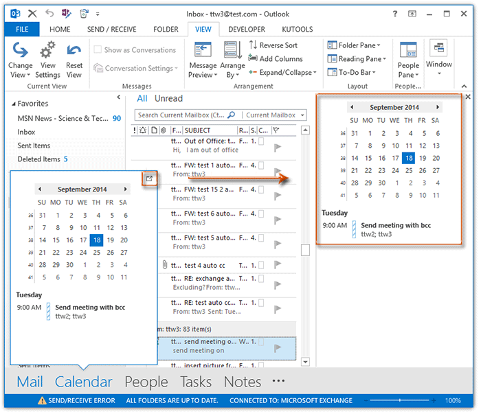 How To Show And Disable Calendar Peek View In Outlook 