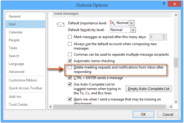 outlook automatically accept meeting requests 2007