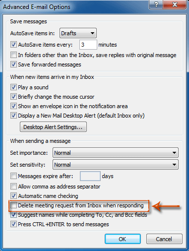 How to prevent Outlook from deleting meeting request when responding?