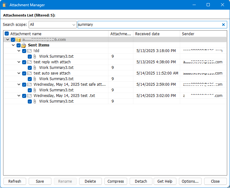 Outlook Attachment Manager (save, detach, compress)