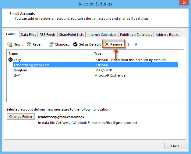 Change Outlook Account Settings 2007 Arenacopax