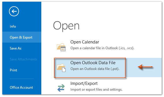 the primary account cannot be removed outlook 2019