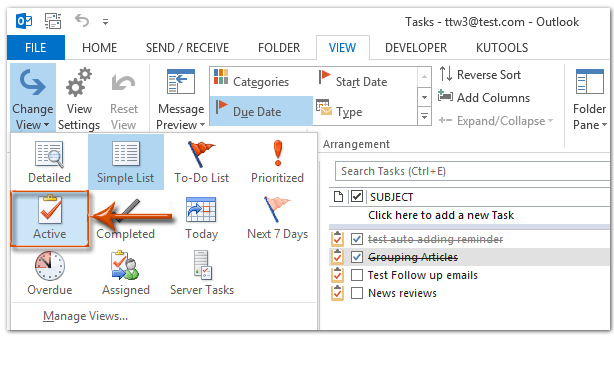Change Task View To Simple List In Outlook Divalaneta