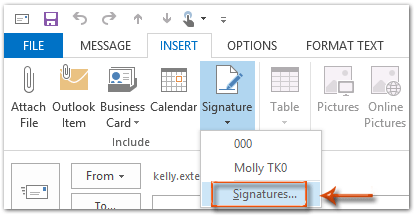 Cómo cambiar el nombre de las firmas en Outlook?